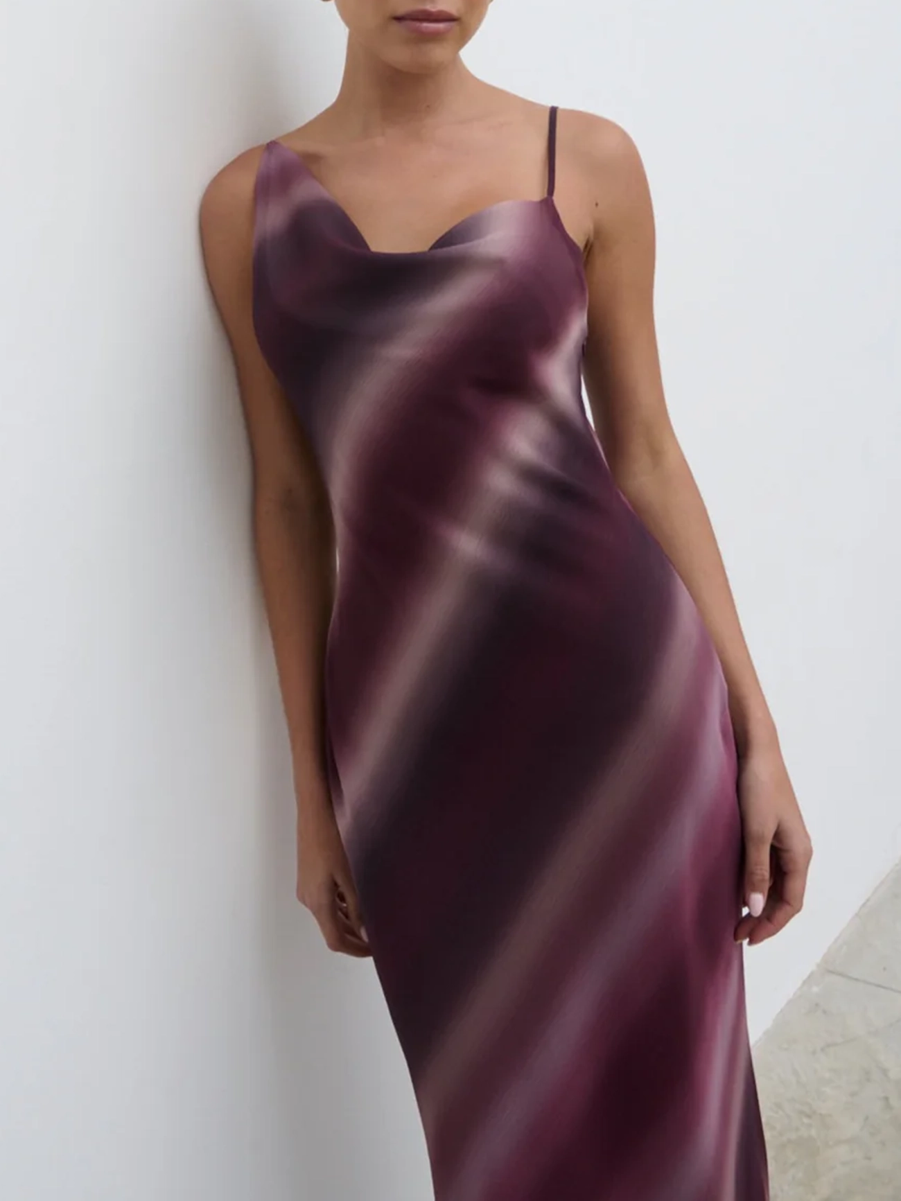 Asymmetric Cowl Maxi Dress