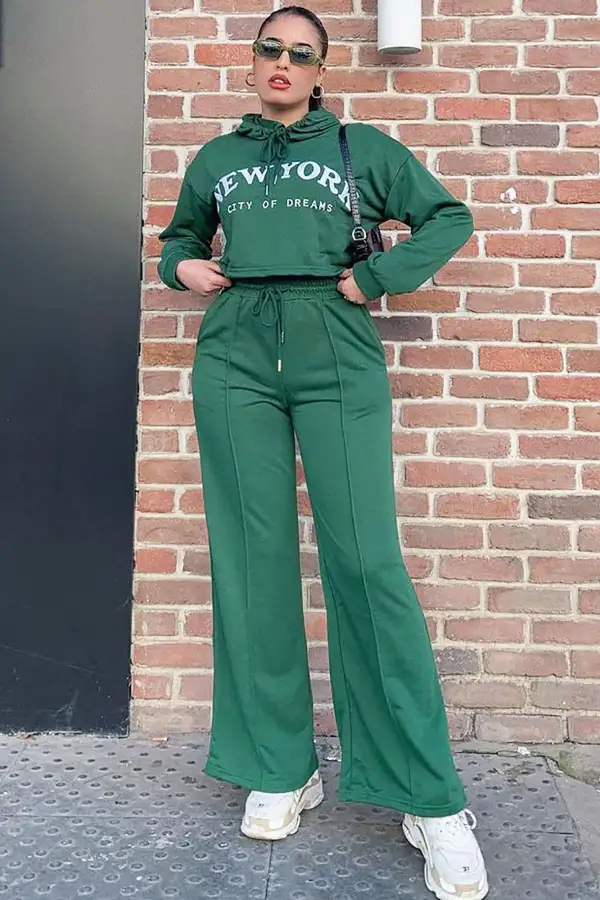 Having It My Way Pant Set - Hunter