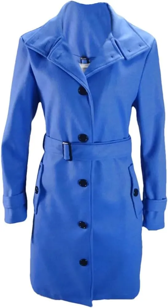 Women's High-Neck Single-Breasted Trench Coat