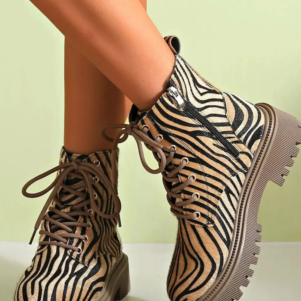 Animal Print Lace Shoes