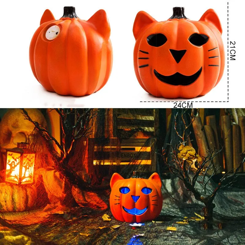 Halloween Pumpkin Led Light Lamp Creative Lantern Decoration Flashing Light Gypsophila Ghost Festival Dress Up Glowing