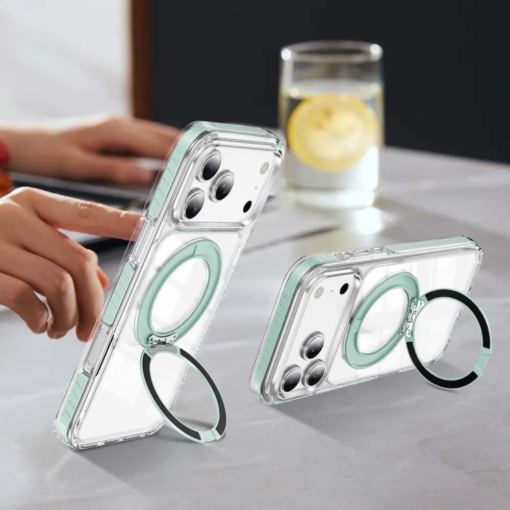 New Pivot Case iPhone 17 Pro Max Case Compatible with Apple 18 PM Gear Stand Clear Phone Case