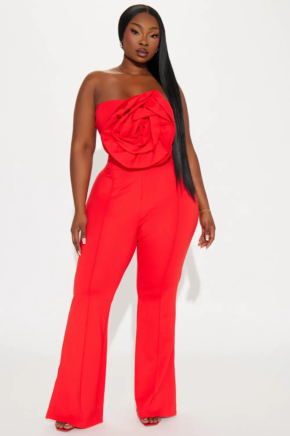 India Rose Pant Set - Red