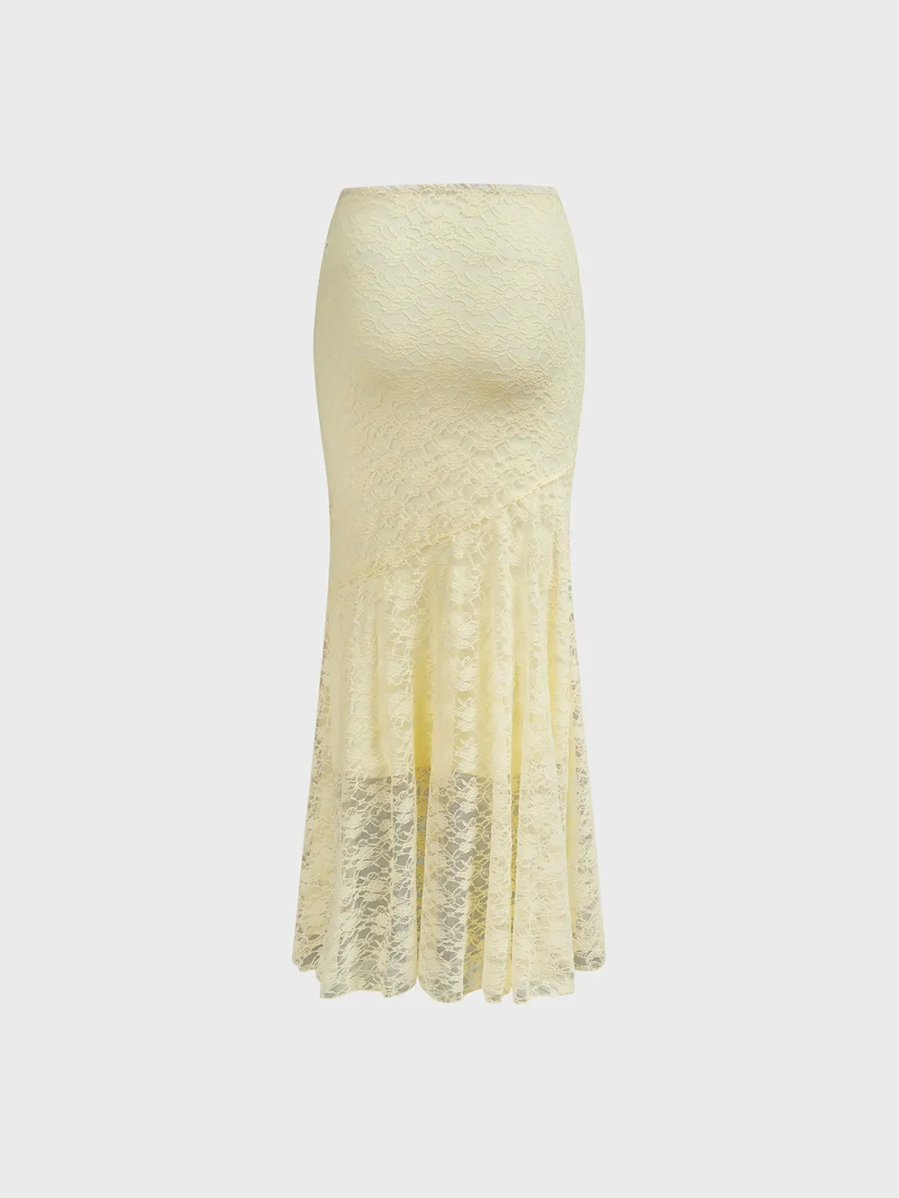 Lace Lace Plain Maxi Skirt