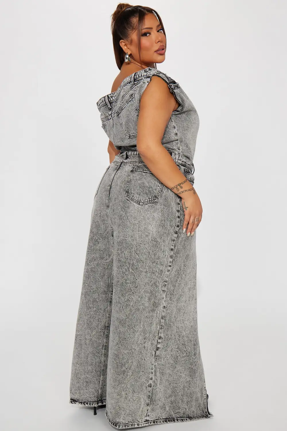 Demi Denim Maxi Dress - Black Wash