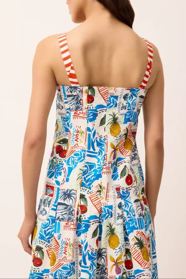 Sleeveless Seamed Dress