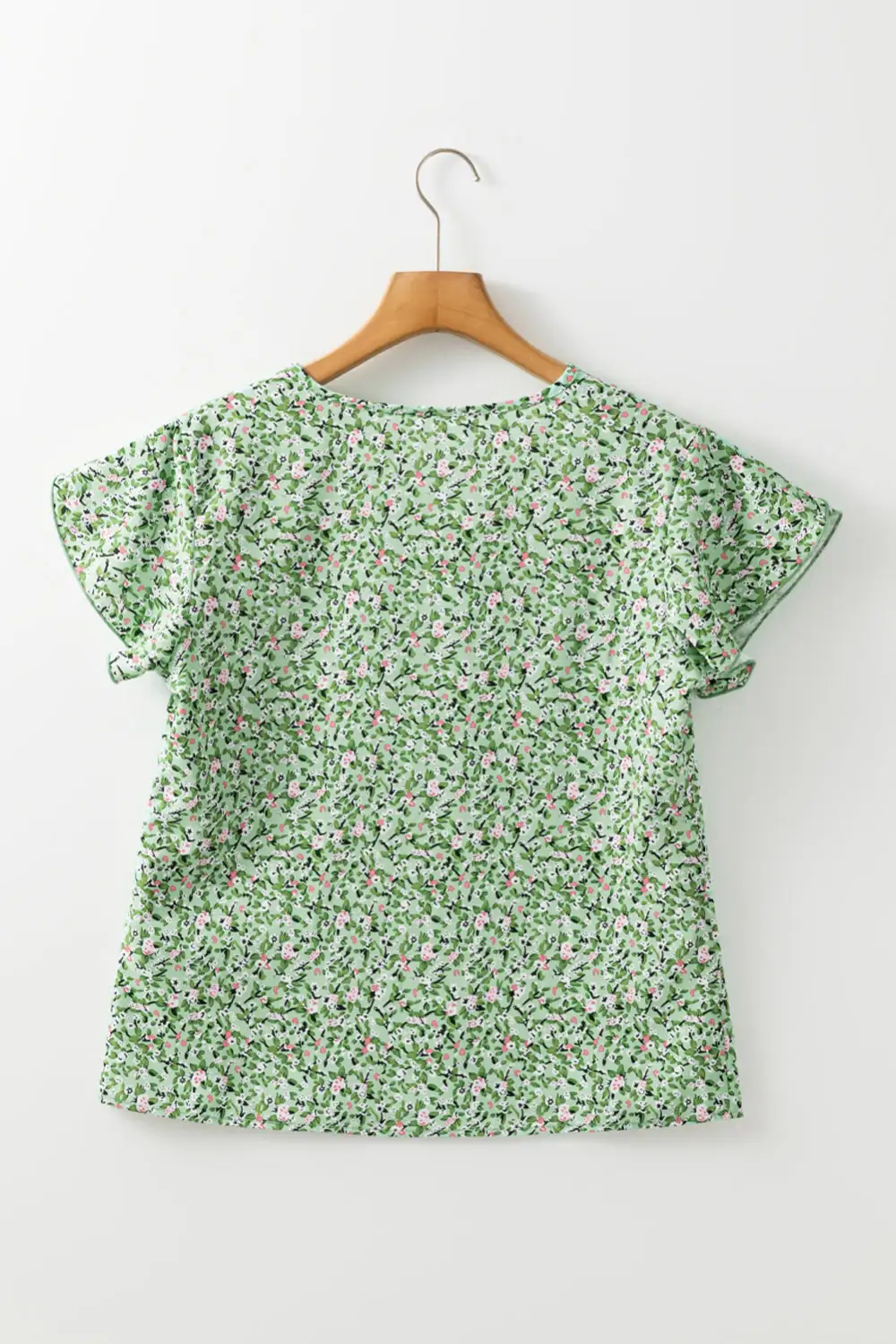 Everyday Floral V-Neck Short Sleeve Blouse