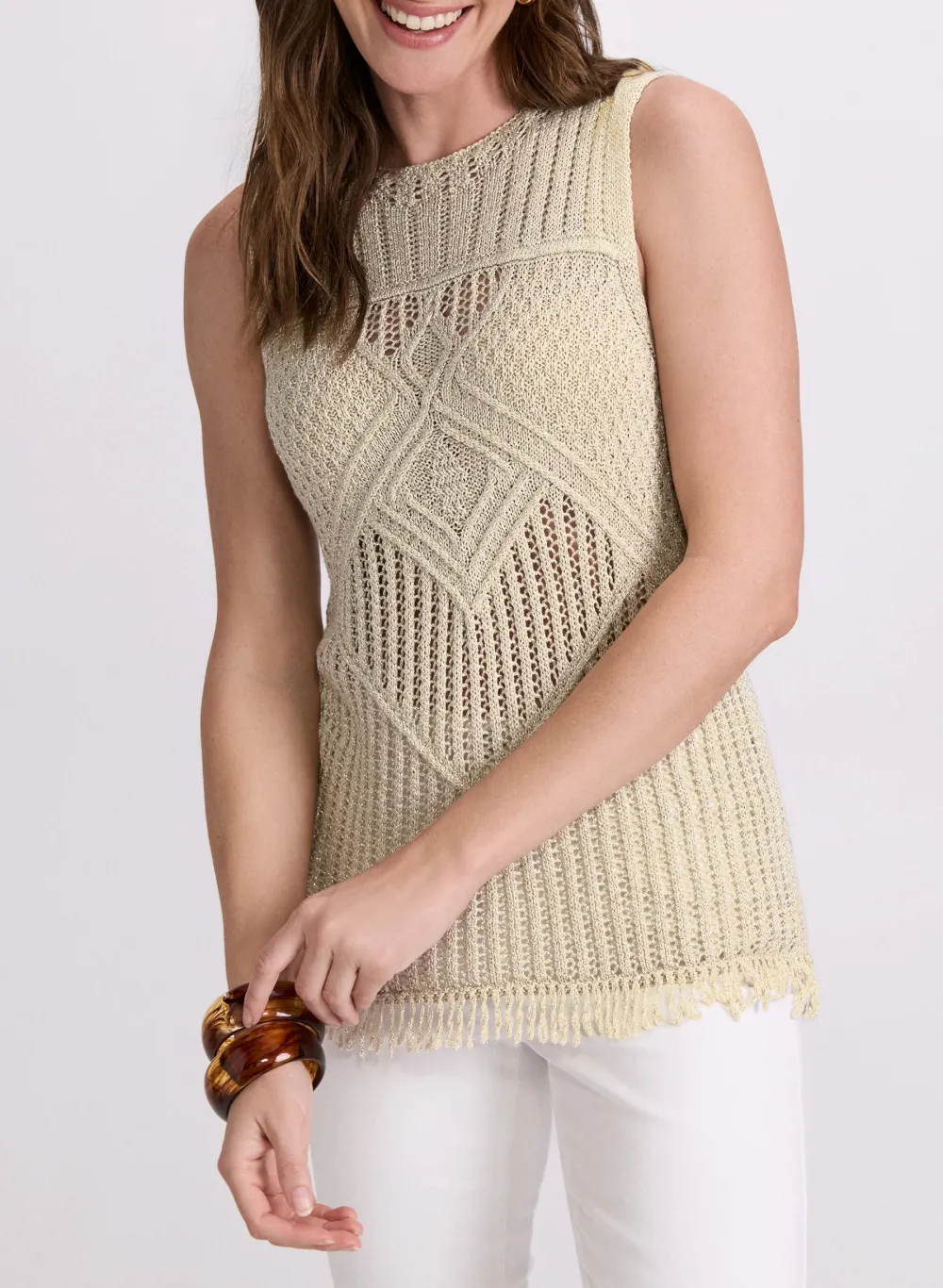 Lace-Up Knit Vest