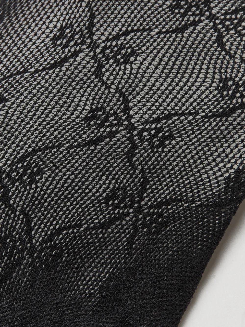 Transparent Pantyhose with Bow Lace-Up Design