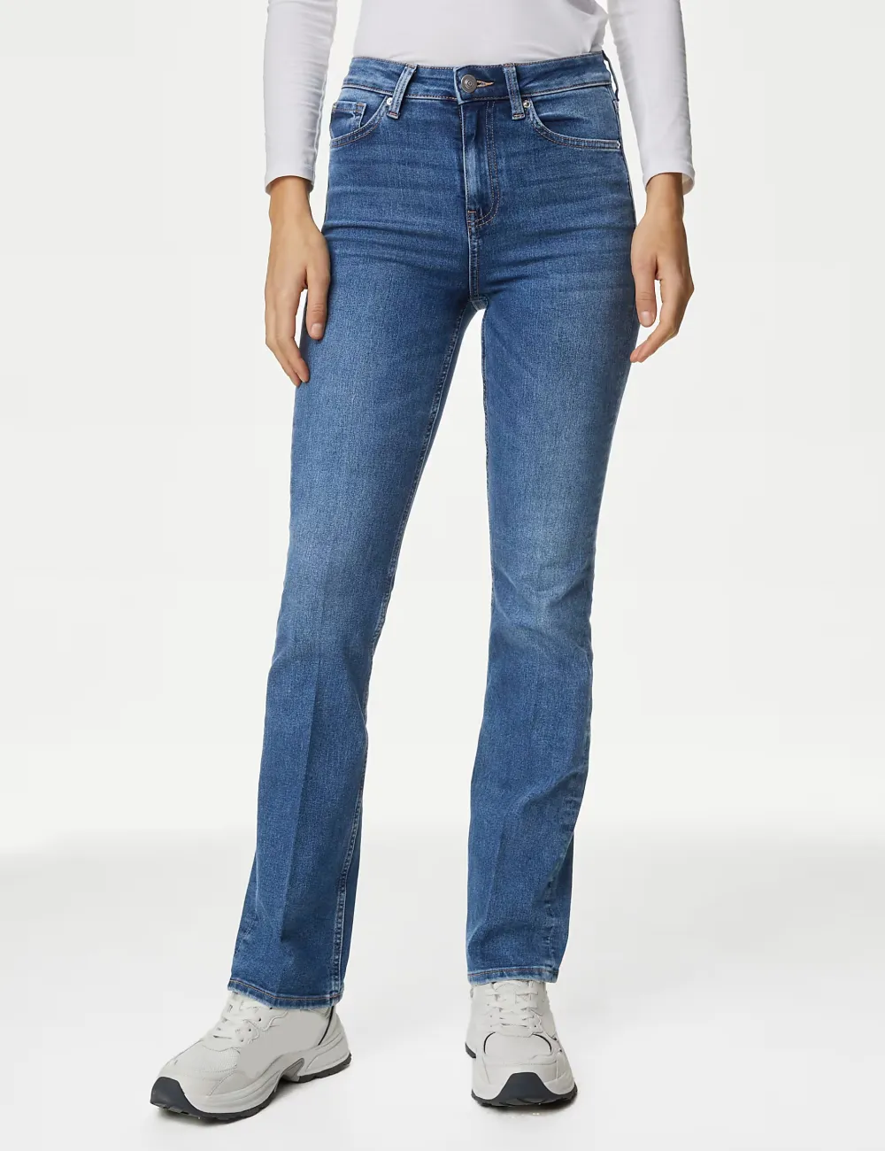 Womens Casual Slit Jeans