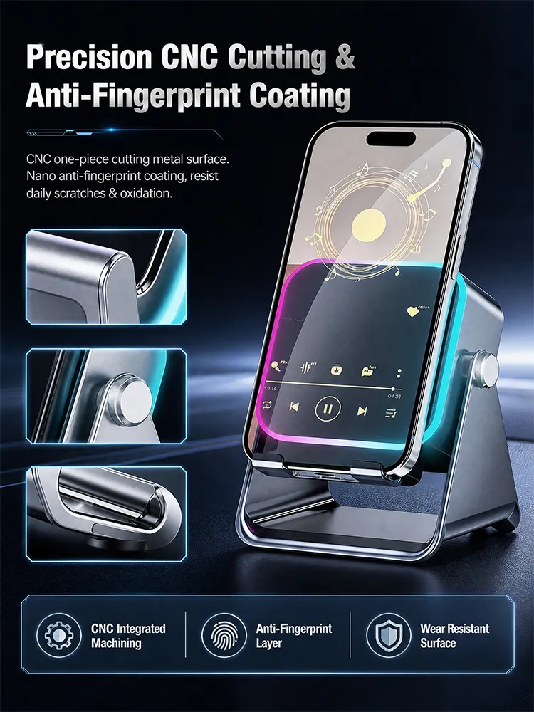 4-in-1 Wireless Induction Bluetooth Speaker Stand
