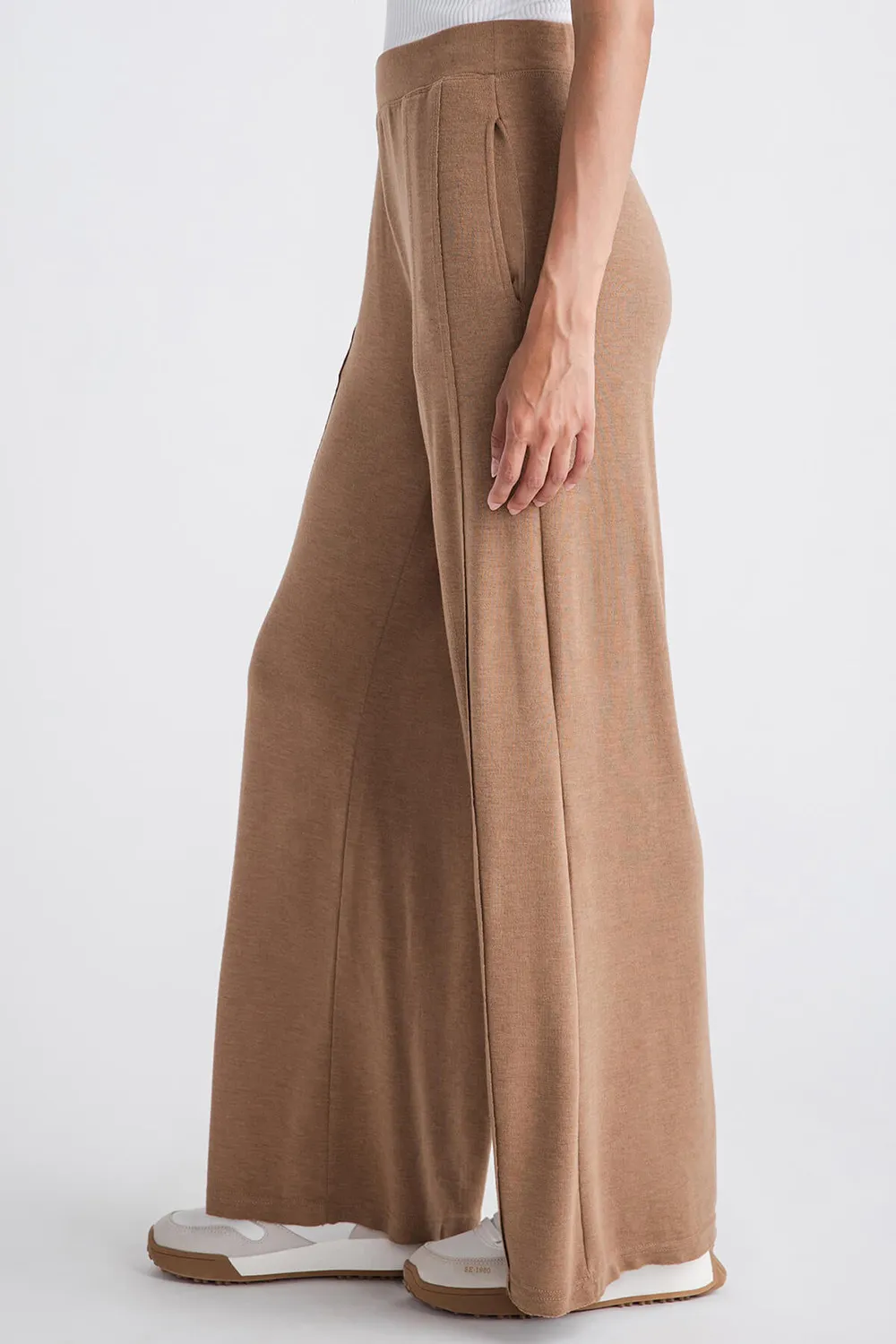 Risen Wideleg Jersey Pants - mocha