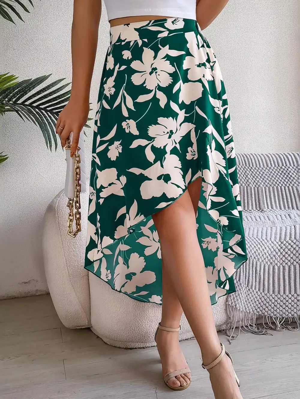 Ruffle Floral Skirt