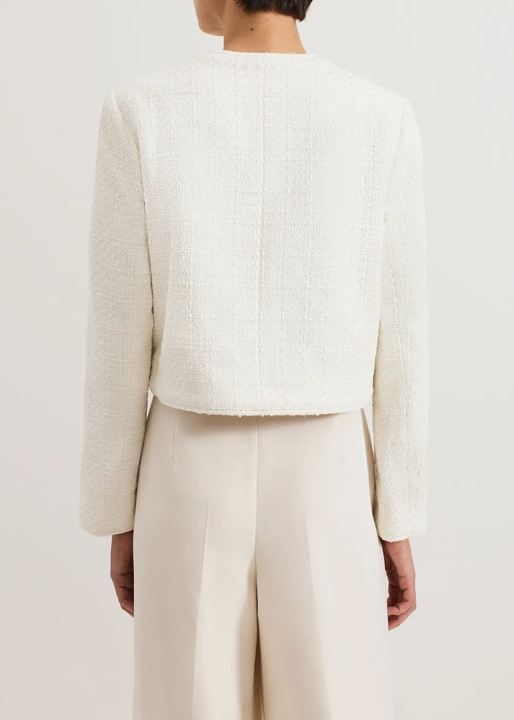 Plain Texture Double-Pocketed Jacket