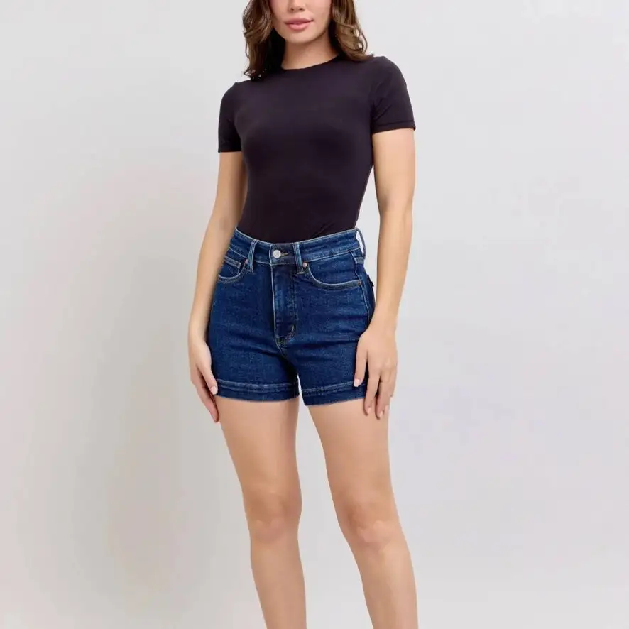Roomy Straight High Waist Casual Shorts