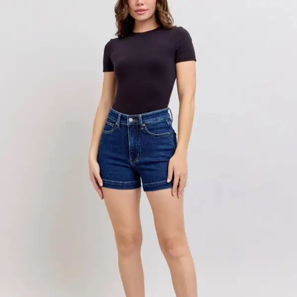 Roomy Straight High Waist Casual Shorts