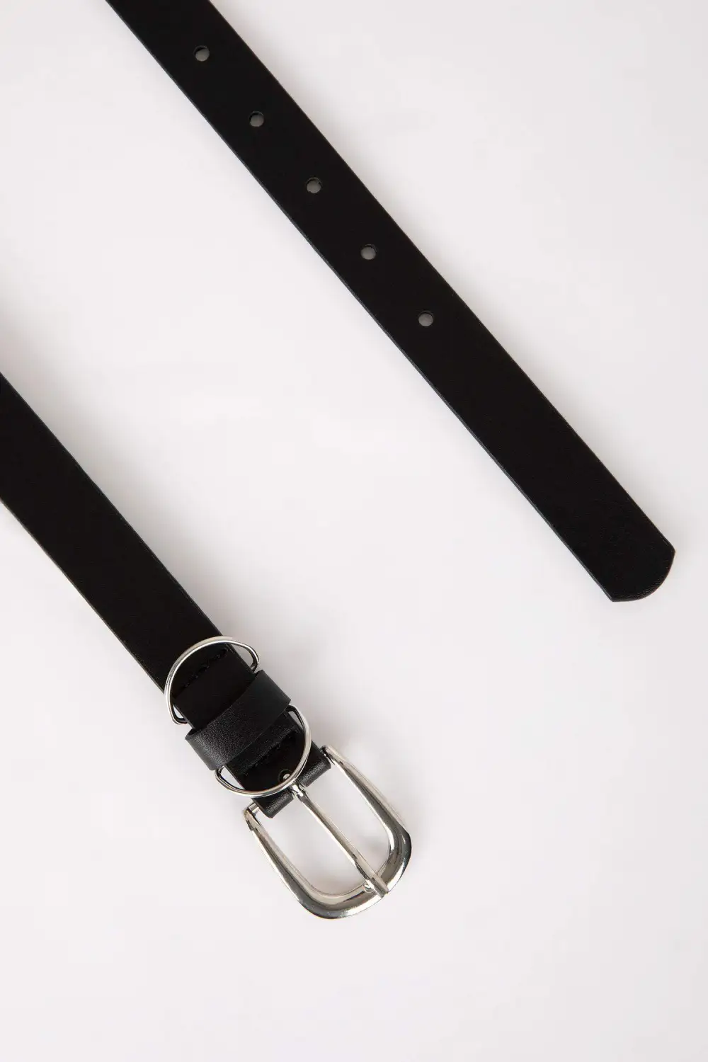 Exquisite Elegant Black Leather Ladies' Belt