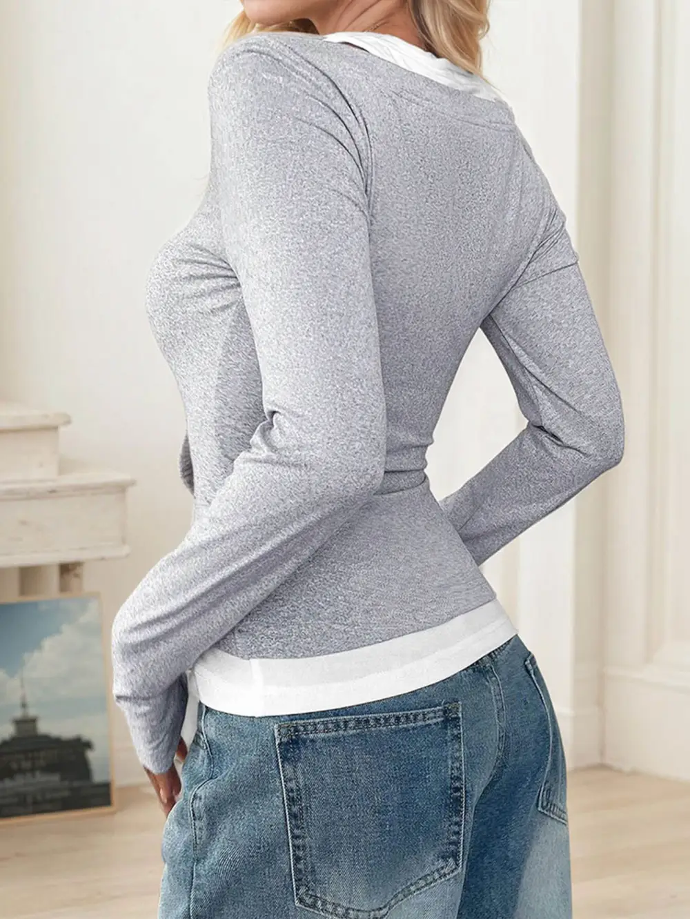 Women's 2-Piece Long Sleeve Top Set
