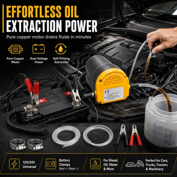 12V 24V Portable Electric Self Priming Transfer Pump Micro Diesel Oil Extractor for Cars