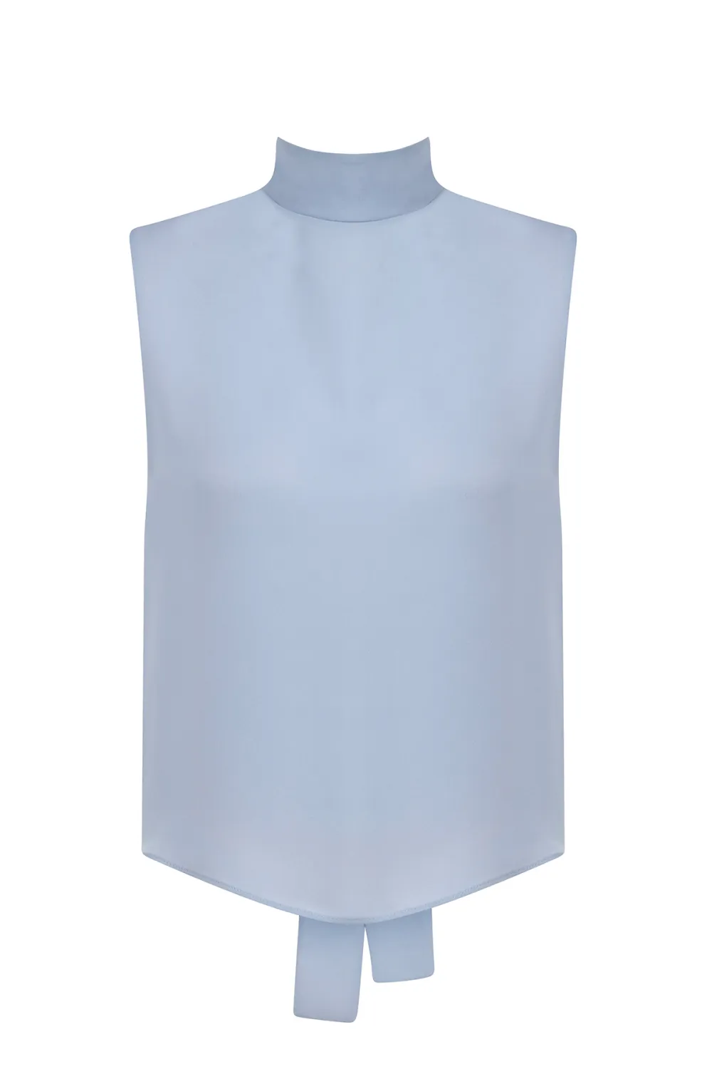 High Neck Blouse-Blue