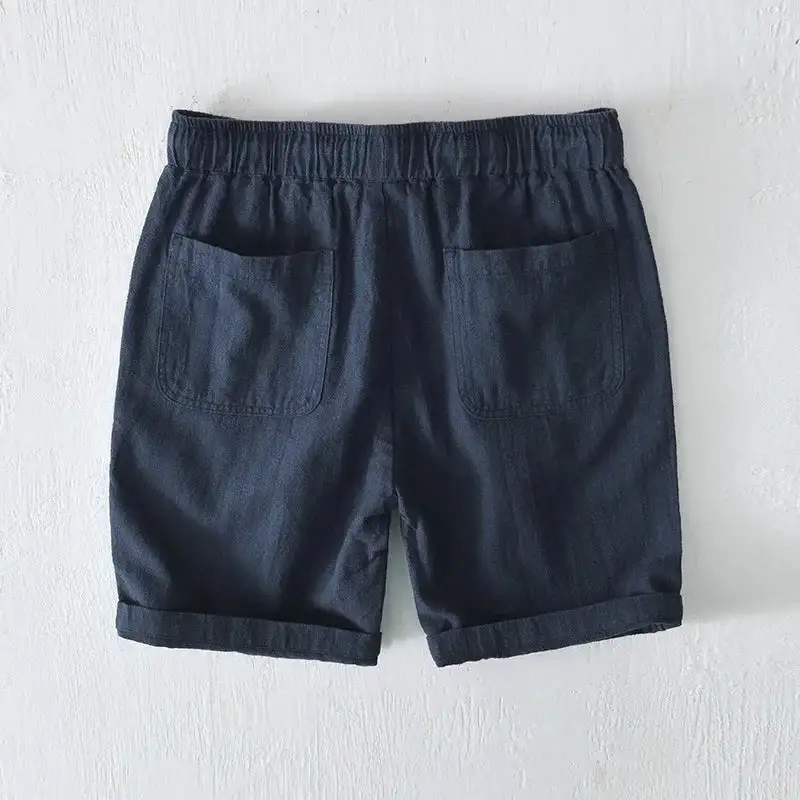 Men's Linen Blend Drawstring Shorts