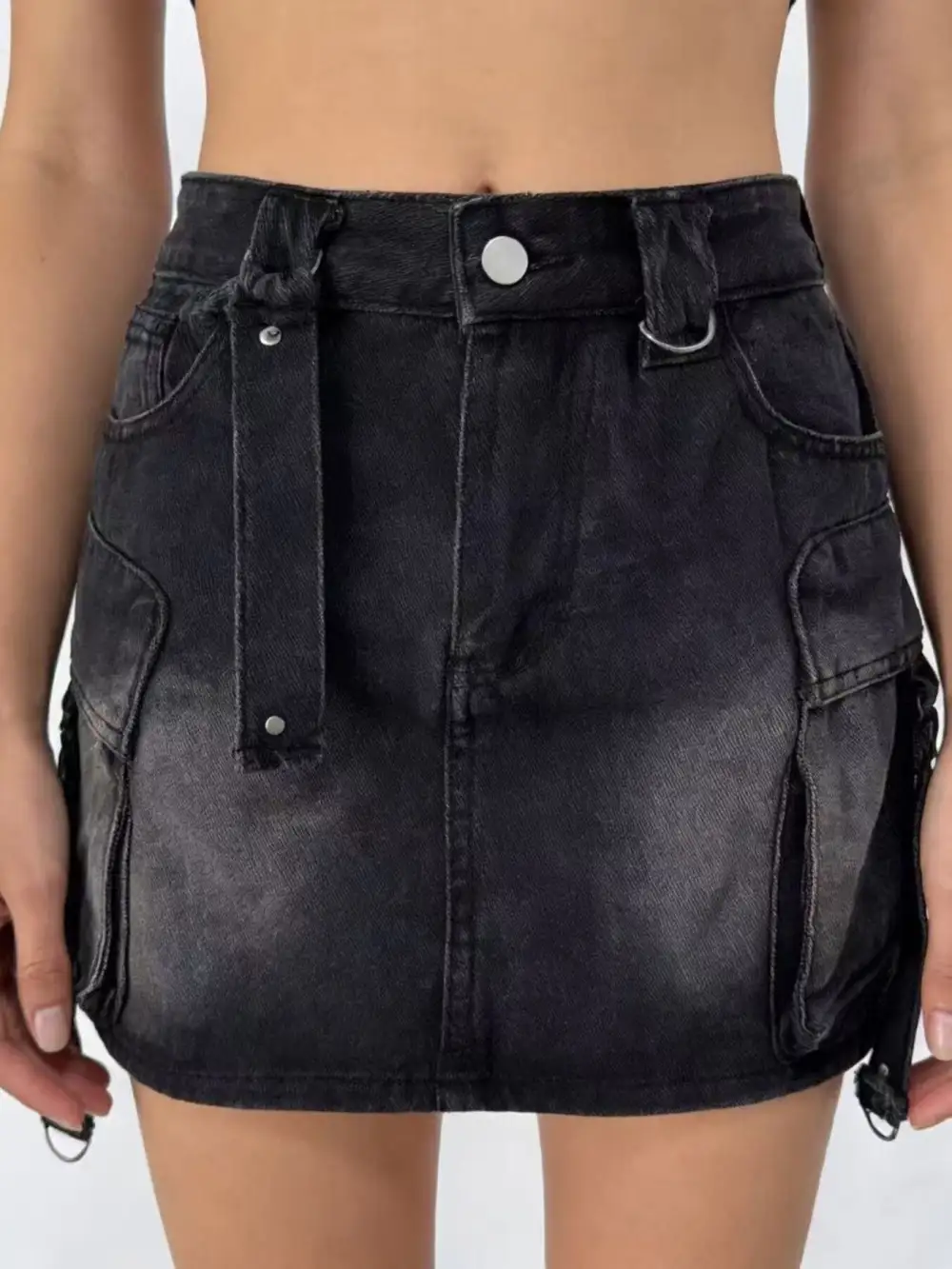Denim Washed Skirt