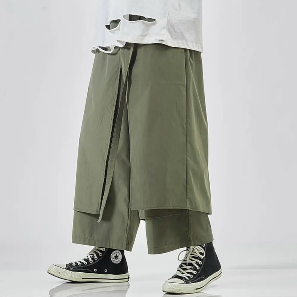 Wide Pleated Hakama Pants