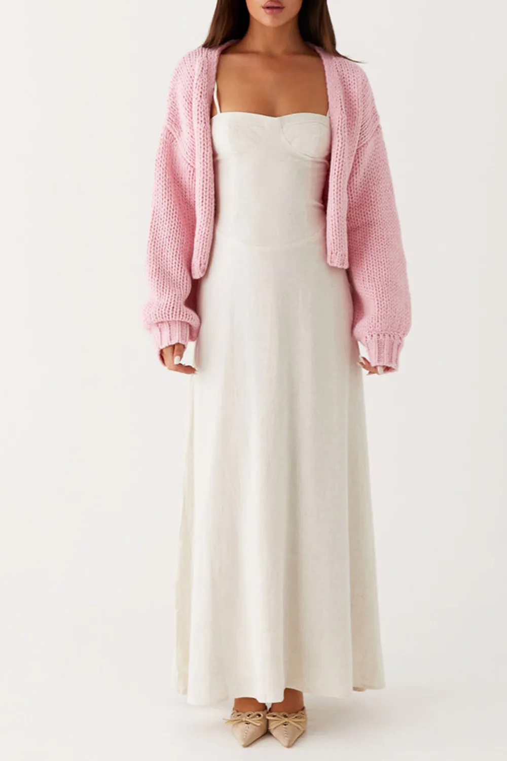 Knit Cardigan - Pink