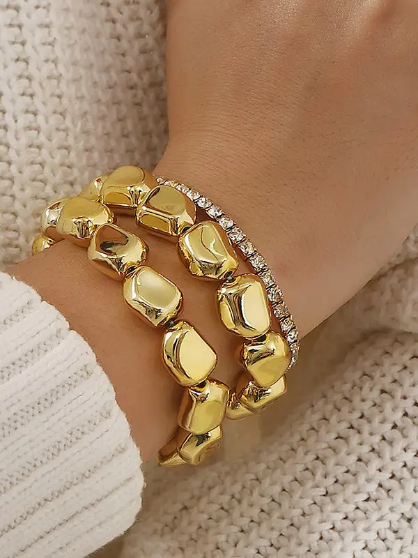Rhinestone Geometric Alloy Coordinated Jewelry Set