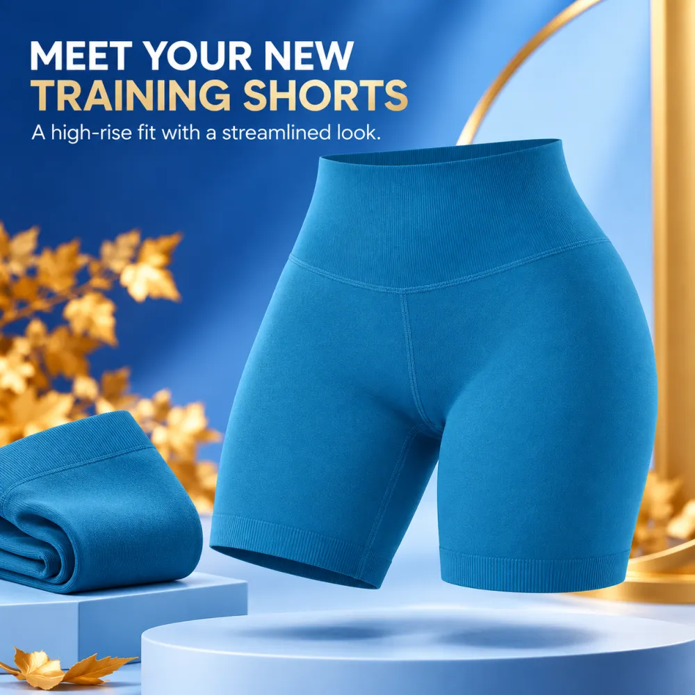 Women's Low-Waist Seamless Impact Shorts — Yoga, Cycling, Athletic Biker Shorts, Butt-Lifting Activewear for Women