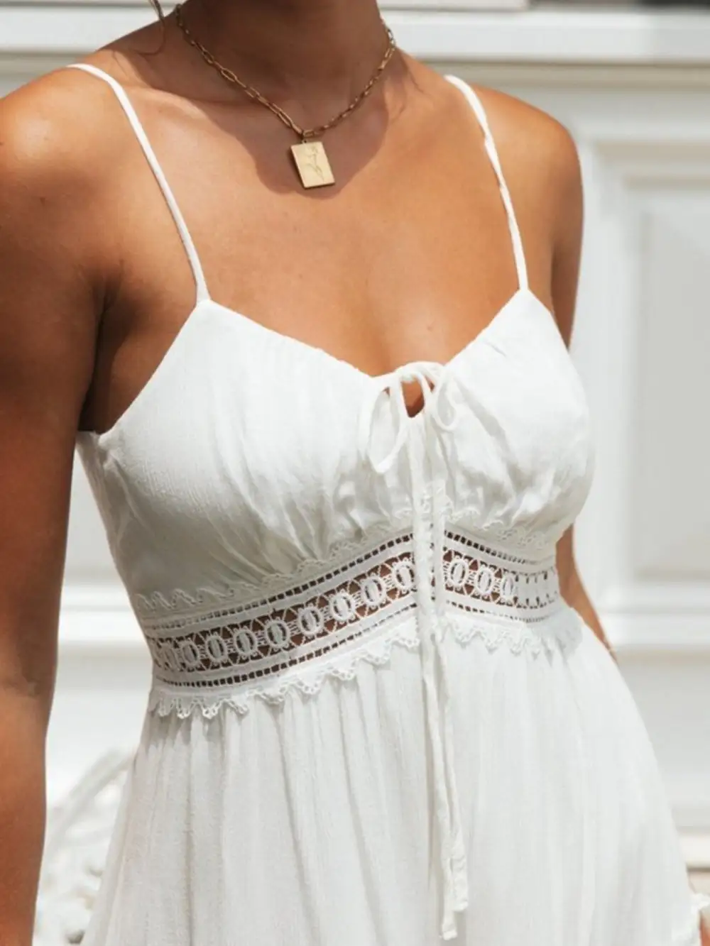 Lace Tiered Midi Dress