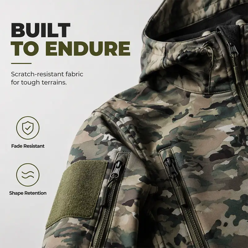 🌲 Tactical Camo, All-Weather Protection | Men's Outdoor Hooded Jacket ⚡ Free Shipping
