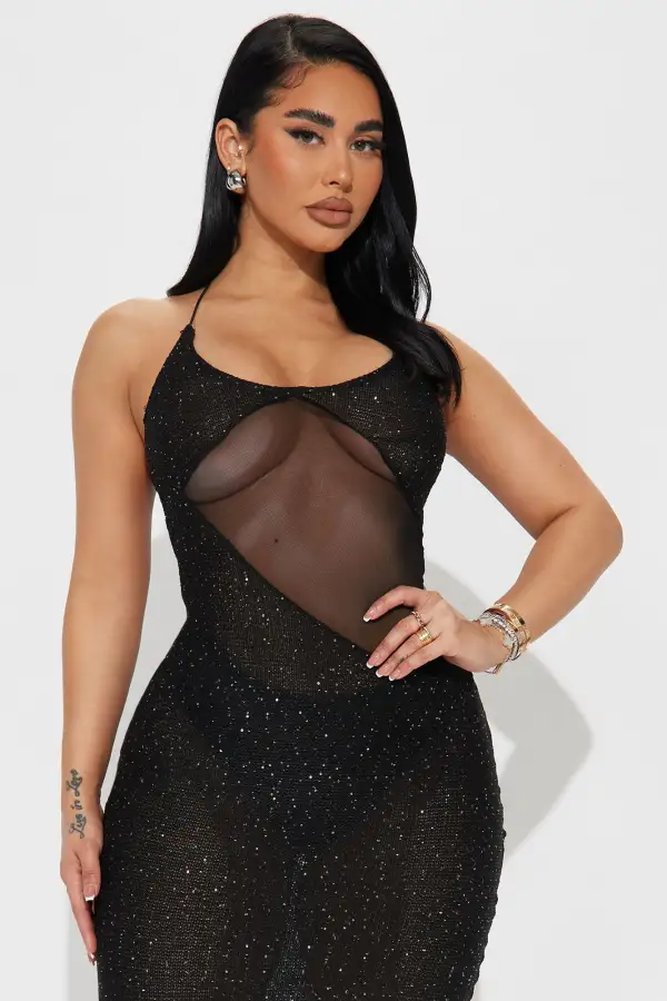 Morgen Midi Dress - Black