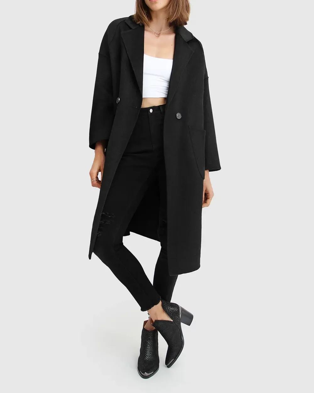 Publisher Double-Breasted Wool Blend Coat