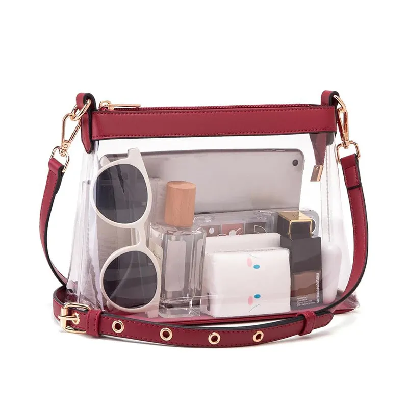 PVC transparent bag, European and American cross-border simple small square bag