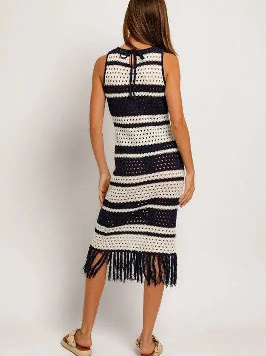 Savoring the Sun Sleeveless Crochet Vacation Dress