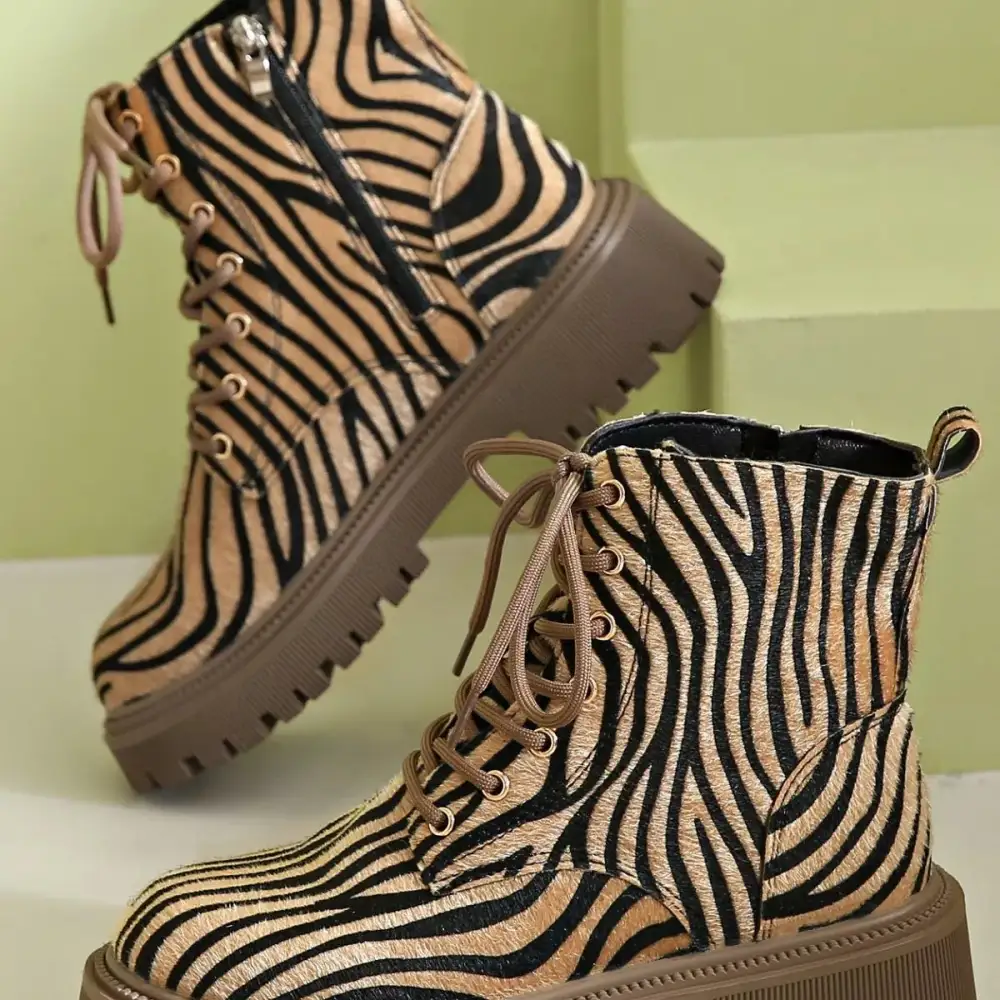 Animal Print Lace Shoes