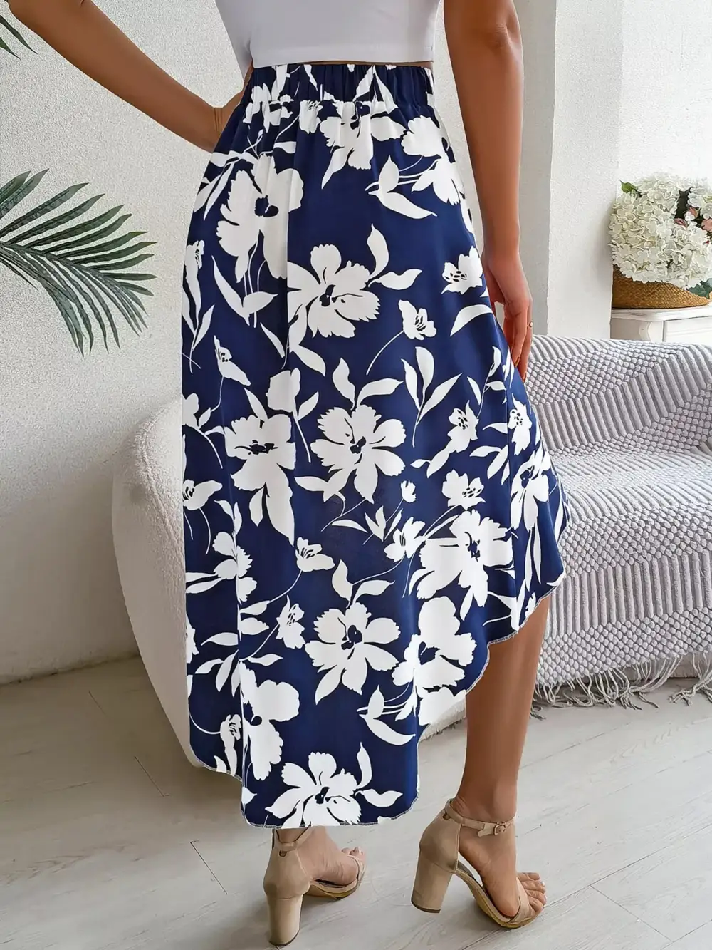 Ruffle Floral Skirt