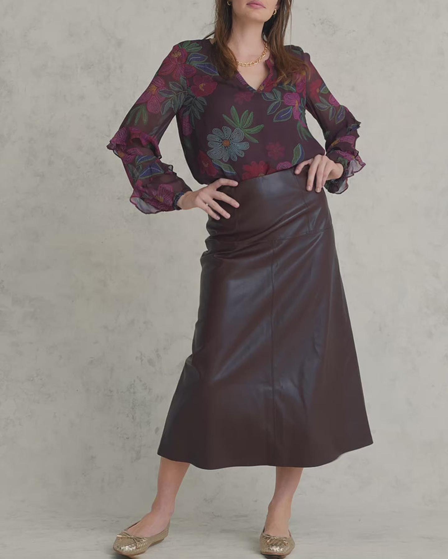 Faux Leather Skirt