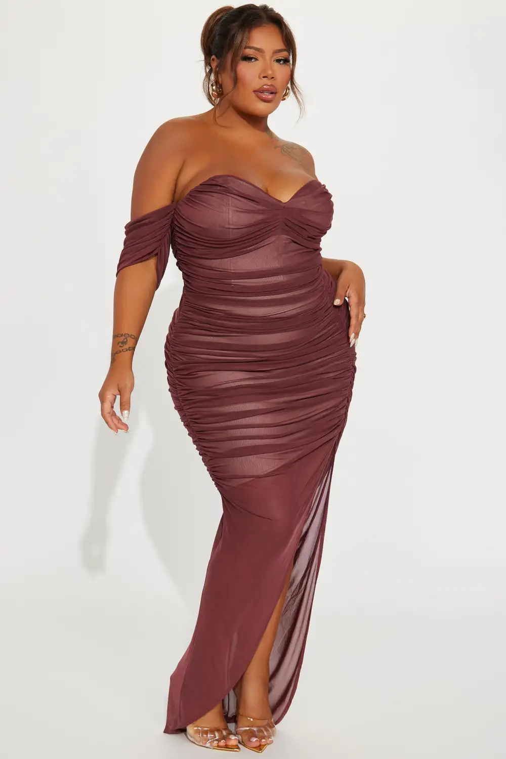 Brooklyn Bandage Maxi Dress - Chocolate