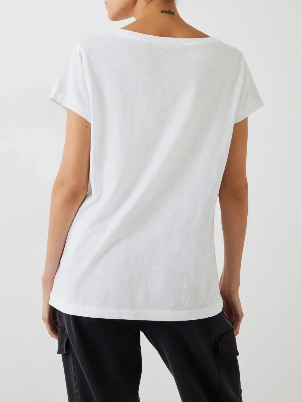 Hari Cotton Slub Scoop Neck T-Shirt