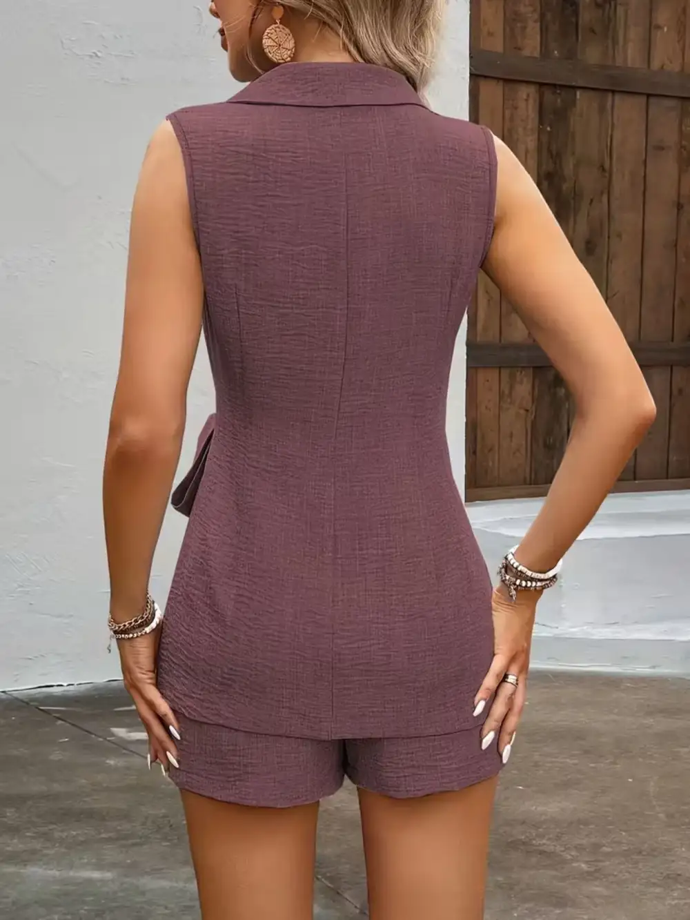 Sleeveless Blazer Jumpsuit