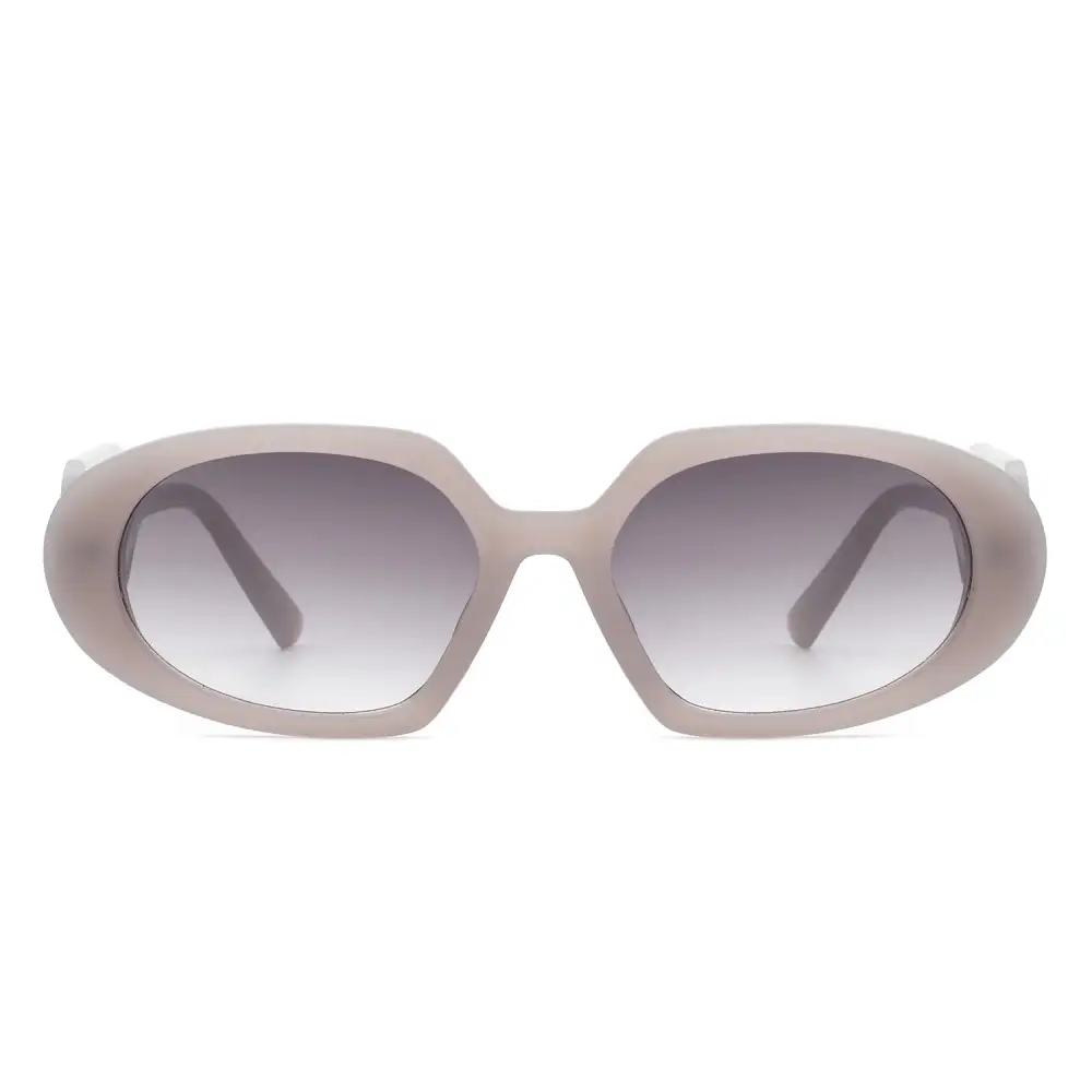Rectangle Oval Frame Sunglasses