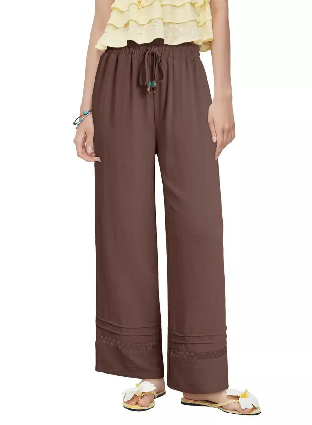 Casual Wide Leg Drawstring Pants