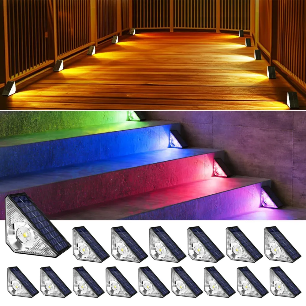 Solar Step Lights – Automatic Dusk-to-Dawn Glow, No Wiring Needed for Steps, Porches & Garden Paths
