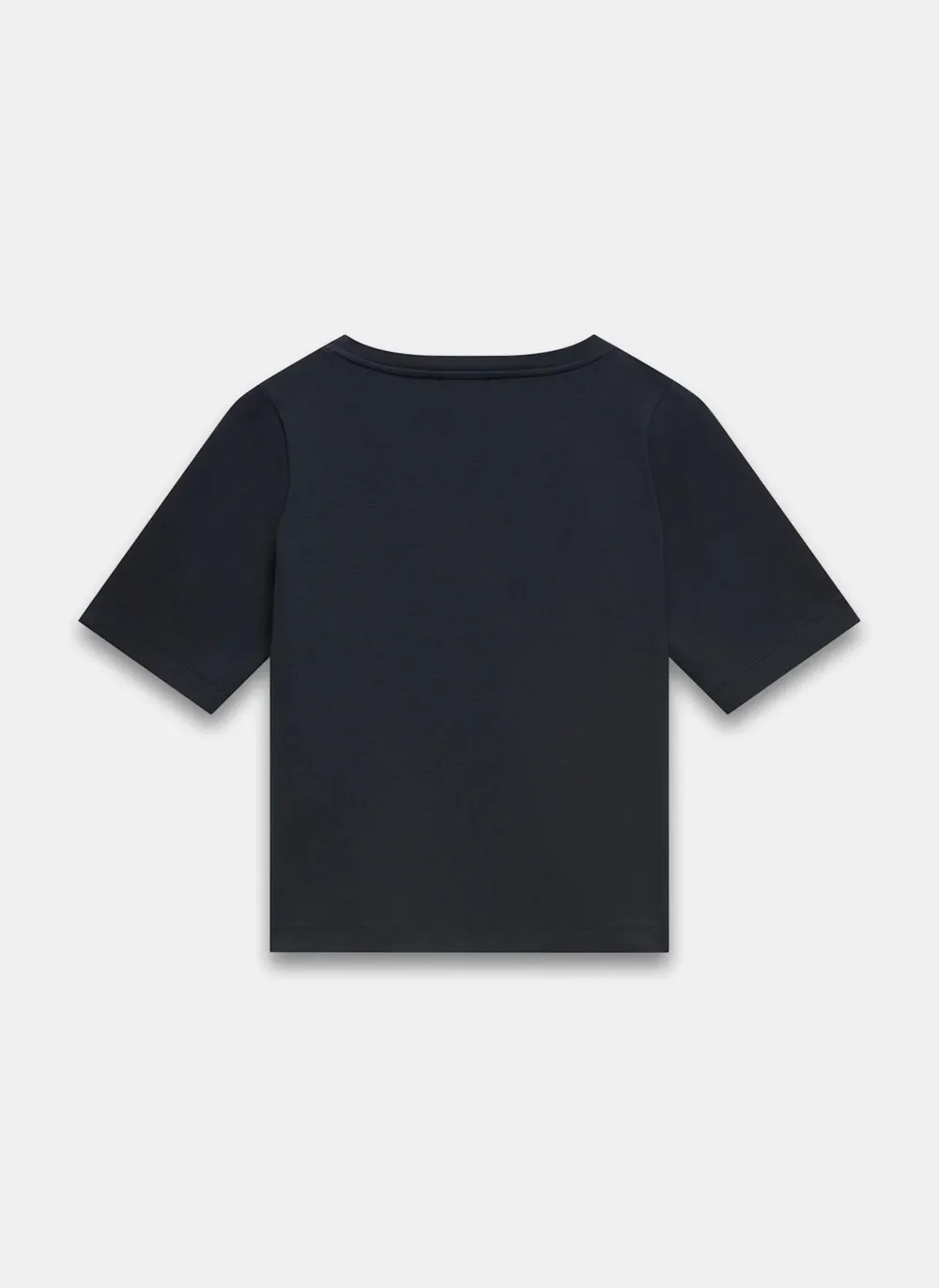 Casual Style Cotton Scoop Neck T-Shirt