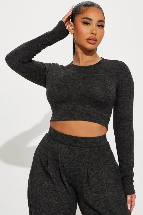 Chosen One Brushed Knit Pant Set - Black