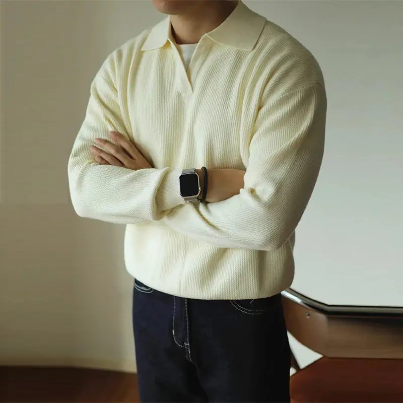 Open Knit Short Sleeve Polo