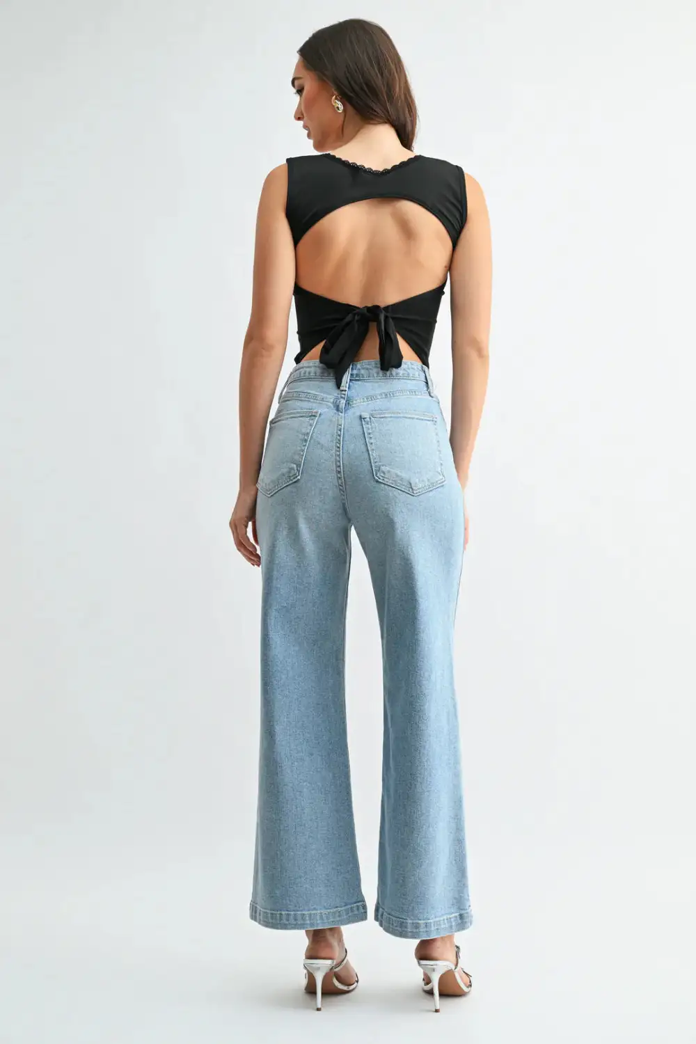 Sailor Pocket Wide Leg Jeans