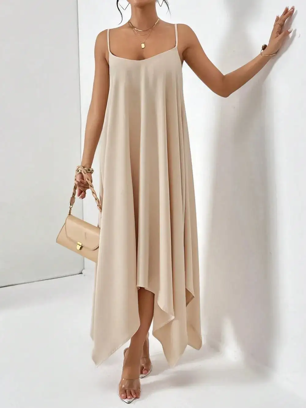 Scoop Neck Cami Midi Dress